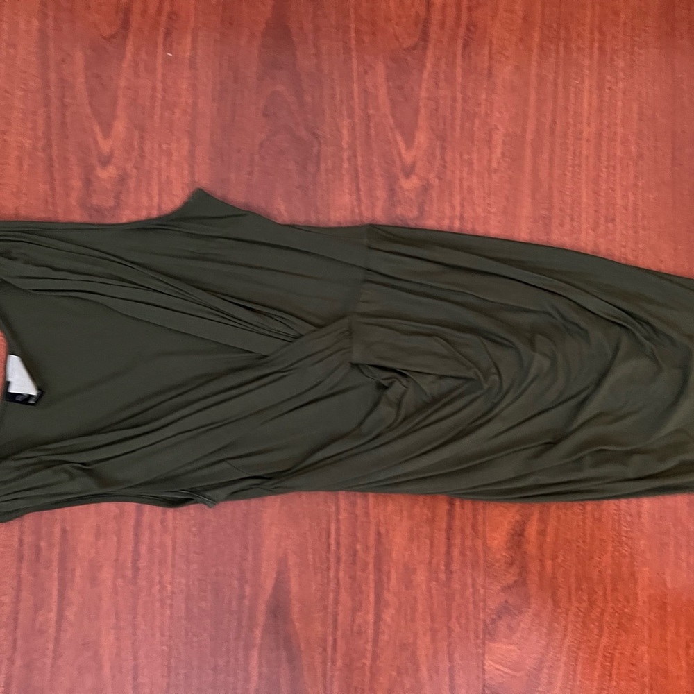 Olive green maxi dress